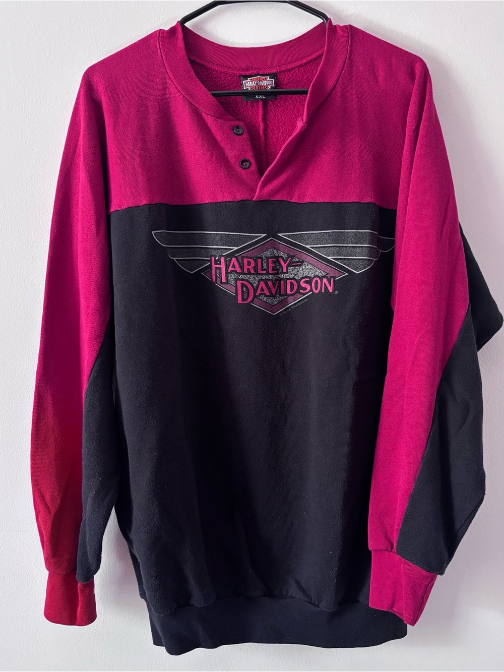 Vintage Harley Davidson Men’s Henley Pullover 2XL